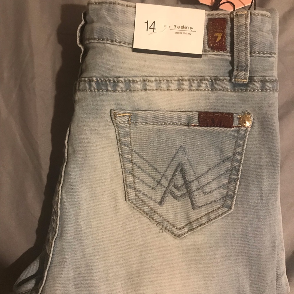 Girls 7 for all mankind skinny NWT size 14